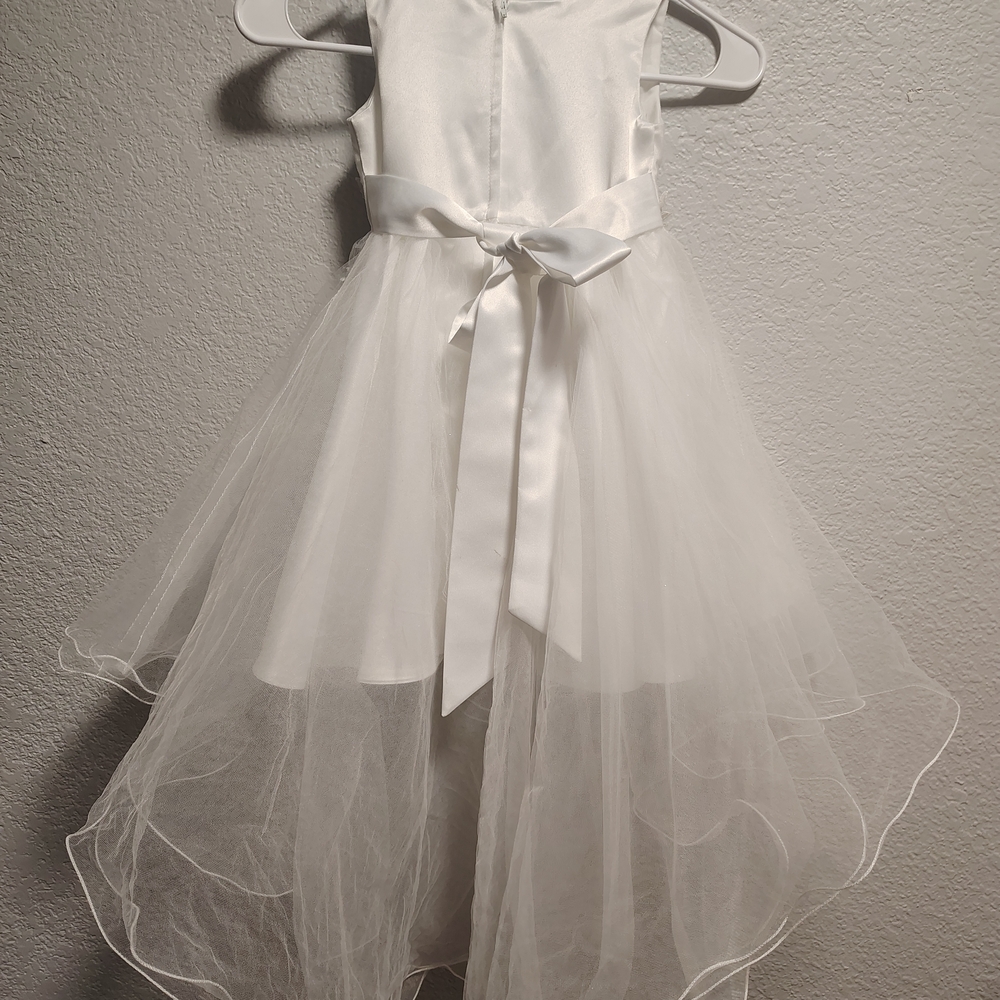 Elegant White Kids Formal Dress